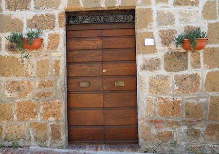 nice  rustic entrance to the home in Tuscany
