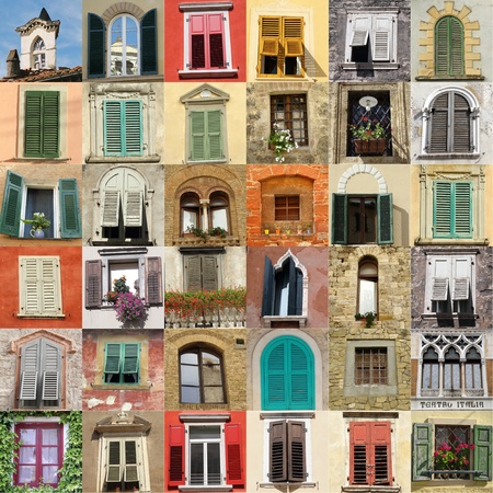 collection of windows from Italy の写真素材