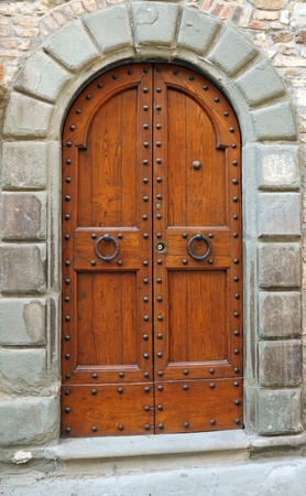 elegant double vintage door, Italyのeditorial素材