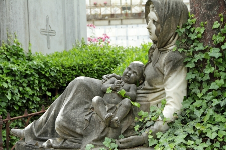 historic tomb on Cemetery delle Porte Sante in Florence, Italy, Europeのeditorial素材