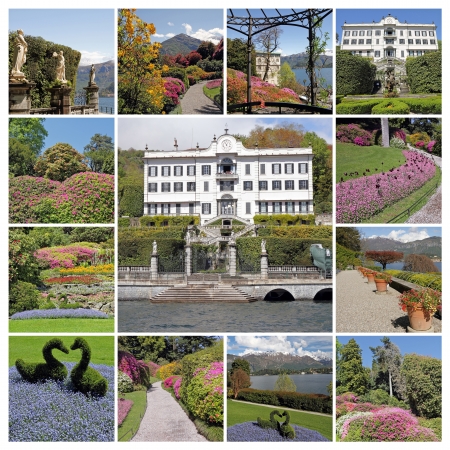 Historic Villa Carlotta on lake Como   Lago di Como , also knows as Lario   in Tremezzo, Lombardy, Italy, Europeのeditorial素材