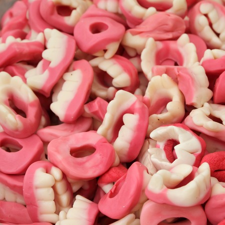 denture candies  as backgroundの写真素材