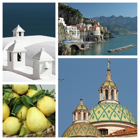 Amalfi coast collageの写真素材