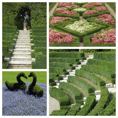 italian garden collageのeditorial素材