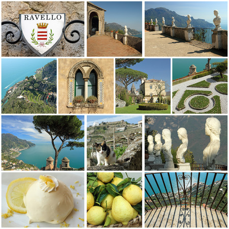 group of images from Ravello on Amalfi coast,Italyのeditorial素材
