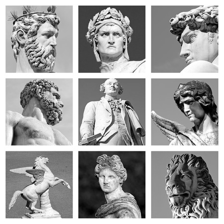 collection of renaissance sculptures from Florence, Italyの写真素材