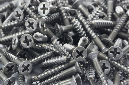 bolt screw  on white backgroundの写真素材