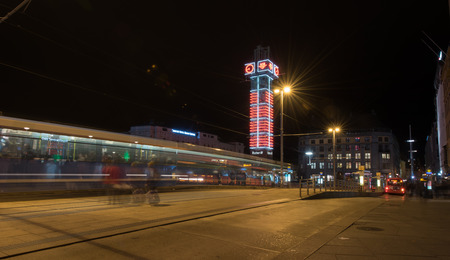 OSLO, NORWAY - Oct 29: Centre of city Oslo on October 29, 2015 in Oslo.Oslo is the economic and governmental centre of Norway. The city is also a hub of Norwegian trade, banking, industry and shippingのeditorial素材