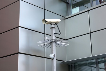 Security Camera In Front Of Modern Building