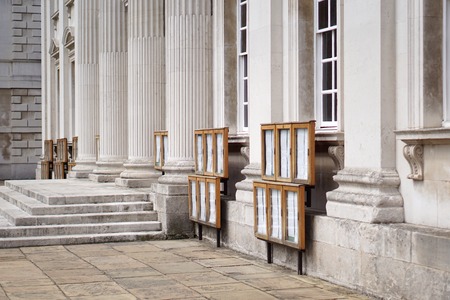 Cambridge University students' Tripos results on public display at the Senate House in central Cambridgeのeditorial素材