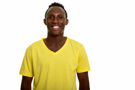 Young happy black African man smilingの写真素材