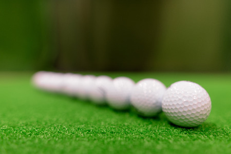 Golf Balls On Green Surfaceの写真素材