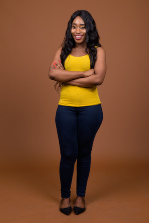 Portrait Of Beautiful Young African Womanの写真素材