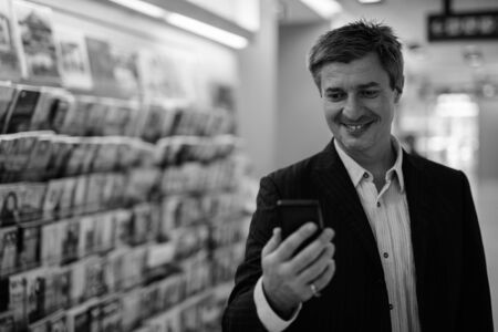 Businessman living his everyday life in Bangkok, Thailandの写真素材