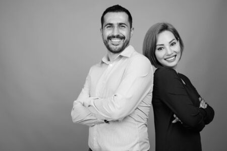 Portrait of multi ethnic couple together and in love