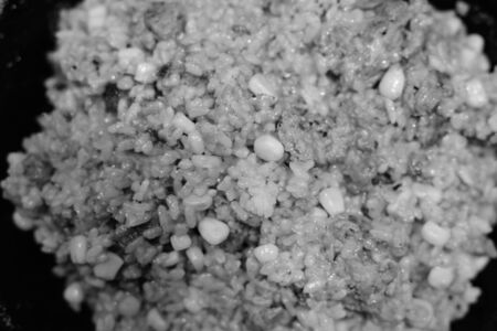 Japanese Curry Rice On Sizzling Plate Mixed With Beef And Cornの写真素材