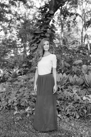 Portrait of beautiful woman relaxing at the parkの写真素材