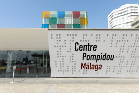 MALAGA, SPAIN - SEPTEMBER 3: Centre Pombidou at Malaga Spain