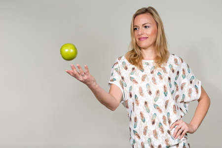 Portrait of beautiful woman with blonde hairの写真素材