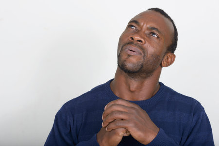 Portrait of handsome African man with beard