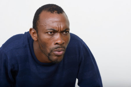 Portrait of handsome African man with beard