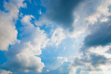 Portrait of beautiful blue sky with clouds