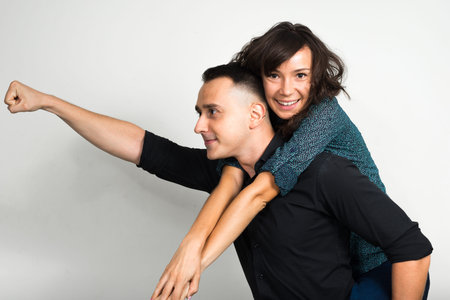 Portrait of couple together and in loveの写真素材