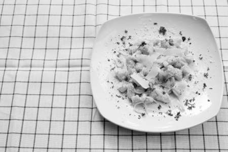 Portrait Of Gnocchi Mixed with Cheese And Creamの写真素材