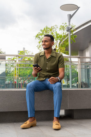 Portrait of handsome young African man