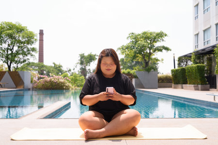 Portrait of Asian cute teenager girlの写真素材
