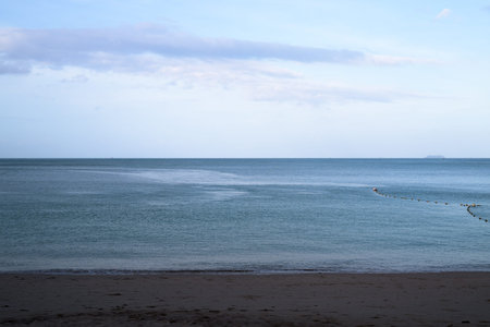 Beach and sea in Thailand during early morning horizontal shot