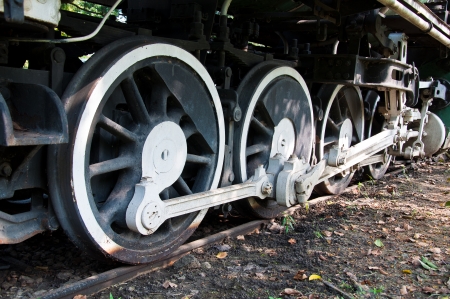 Old train wheelsの写真素材