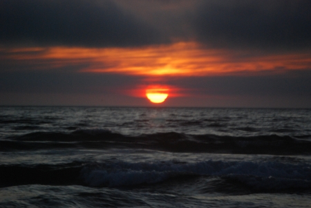 Oregon Coast Sunsetの写真素材