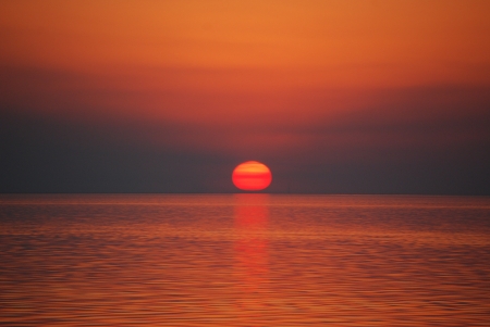 Lake Ponchartrain Sunsetの写真素材