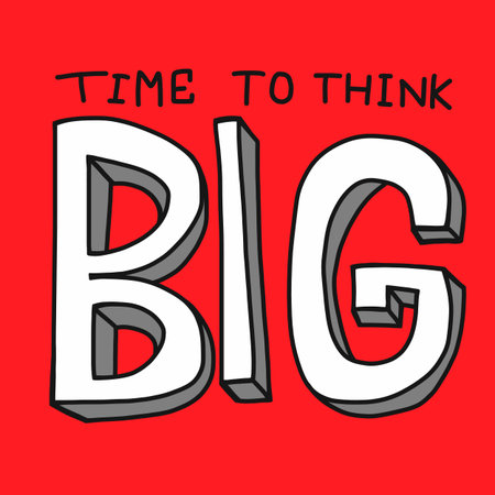Time to think big word vector illustrationのイラスト素材