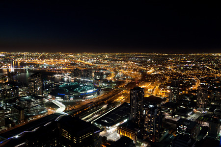 Melbourne by nightの写真素材