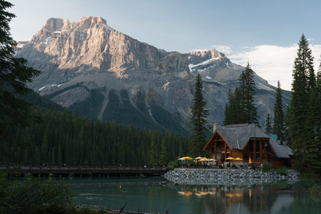 Emerald Lake  with Emerald lodgeのeditorial素材