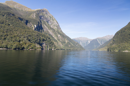 Lake and hillsの写真素材