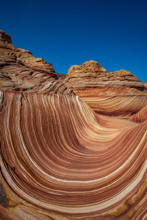 Arizona Wave - Famous Geology rock formation in Pariah Canyonの写真素材