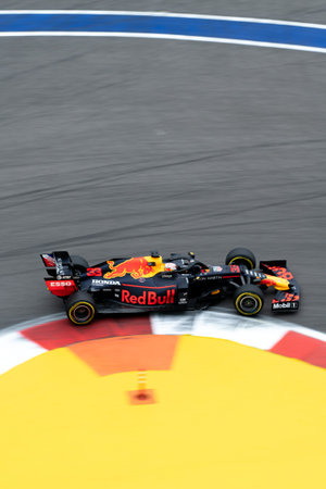 SOCHI, RUSSIA - 29 September 2019: Max Verstappen from Red Bull F1 Racing team rat Formula 1 Grand Prix of Russia 2019のeditorial素材