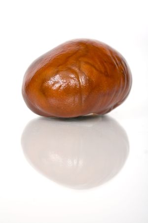 Chestnuts close up isolatedの写真素材