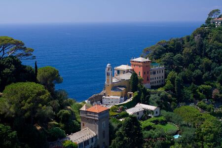 Church of San Giorgio - Portofino, Italyの写真素材