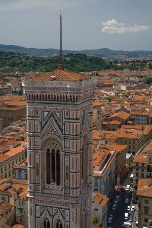 Giotto's bell tower - Florence, Tuscany, Italyの写真素材