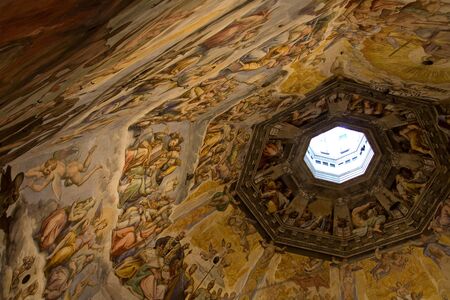 Vault of the Cathedral of Santa Maria del Fiore - Florence, Tuscany, Italyの写真素材