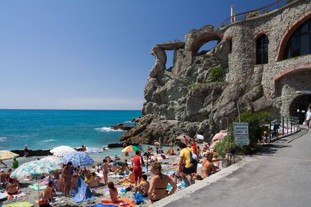 Statue of Neptune - Monterosso Al Mare, Liguria, Italyの写真素材