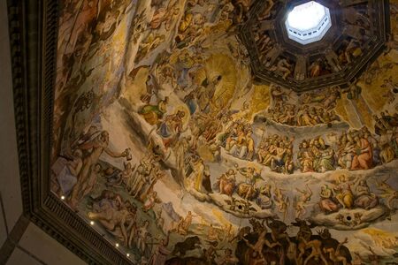 Vault of the Cathedral of Santa Maria del Fiore - Florence, Tuscany, Italyの写真素材