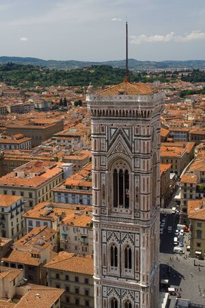 Giotto's bell tower - Florence, Tuscany, Italyの写真素材