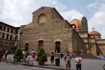 Basilica of San Lorenzo - Florence, Tuscany, Italyの写真素材