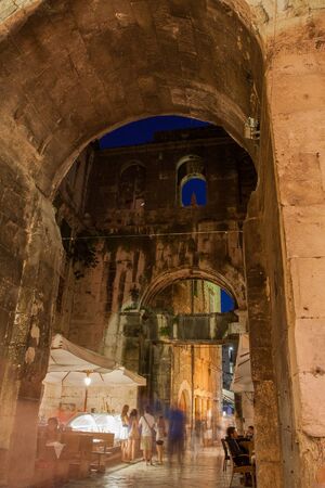 Diocletian's Palace at night - Split, Croatiaの写真素材