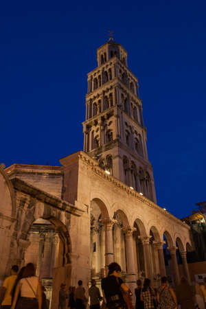 Diocletian's Palace at night - Split, Croatiaのeditorial素材